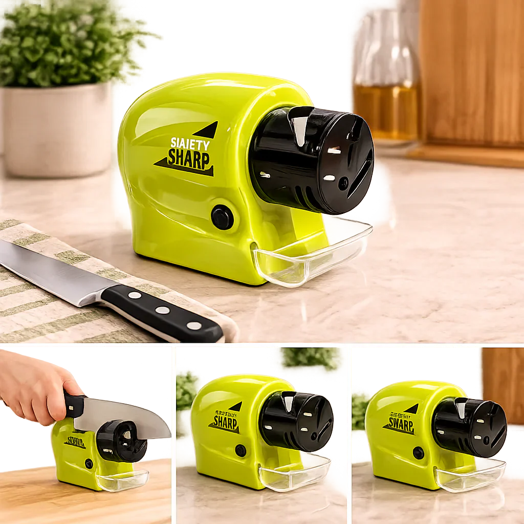 Stage Kitchen Knife Sharpener – Green Manual Knife Sharpening Tool