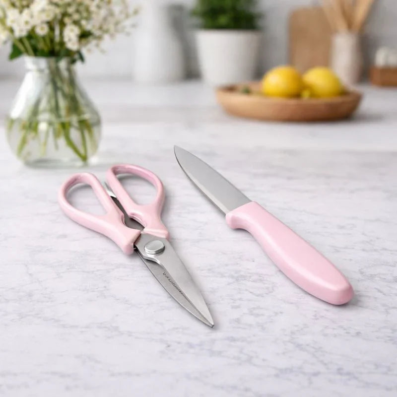 2 Pcs Kitchen Knife & Scissor Set