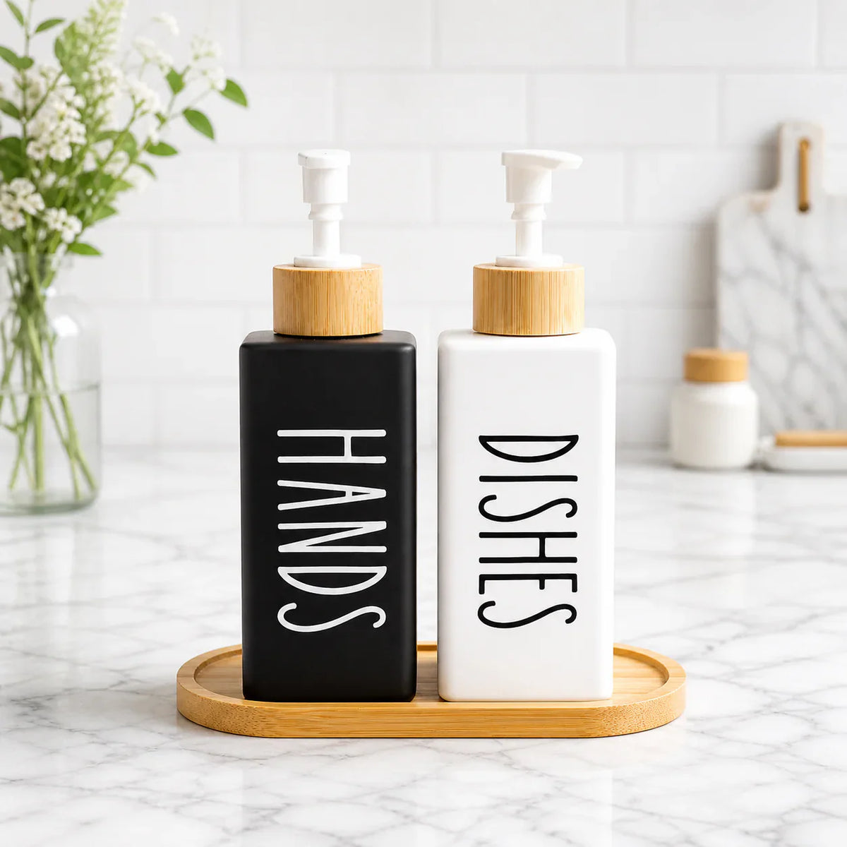 2 Pcs Glass Soap Dispenser