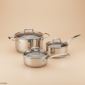 Stainless Steel Saucepan Set 3-Piece